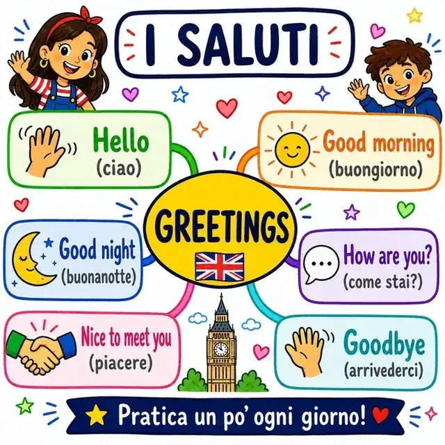 Mappa mentale: Saluti
