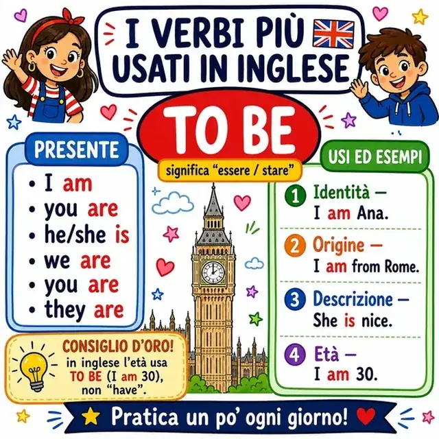 Mappa mentale: verbo TO BE