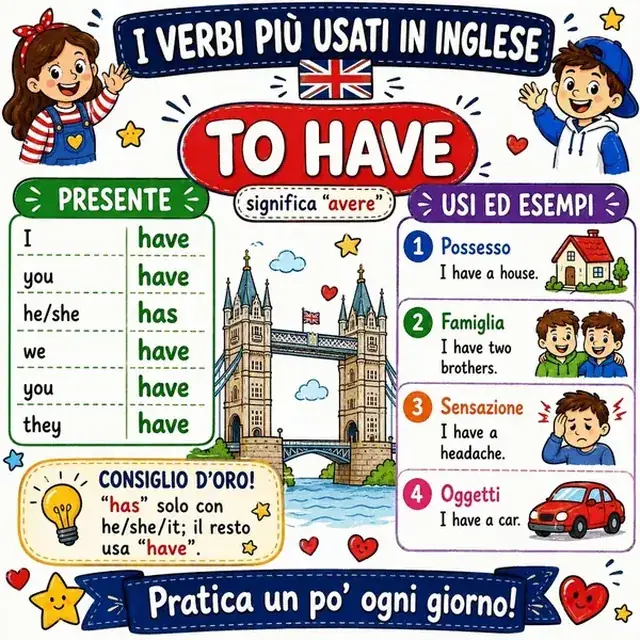 Mappa mentale: verbo TO HAVE