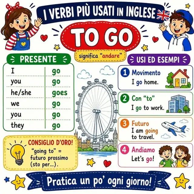 Mappa mentale: verbo TO GO